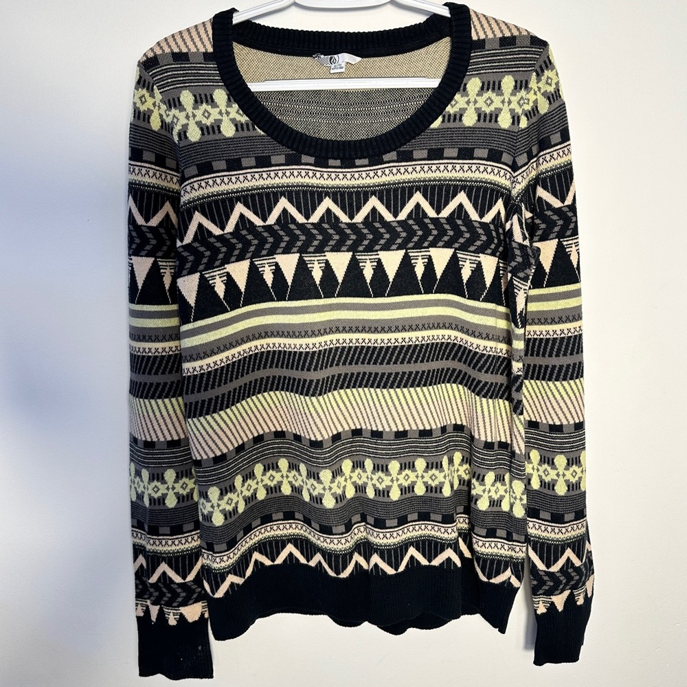 Volcom Geometric Knit Sweater – 100% Cotton